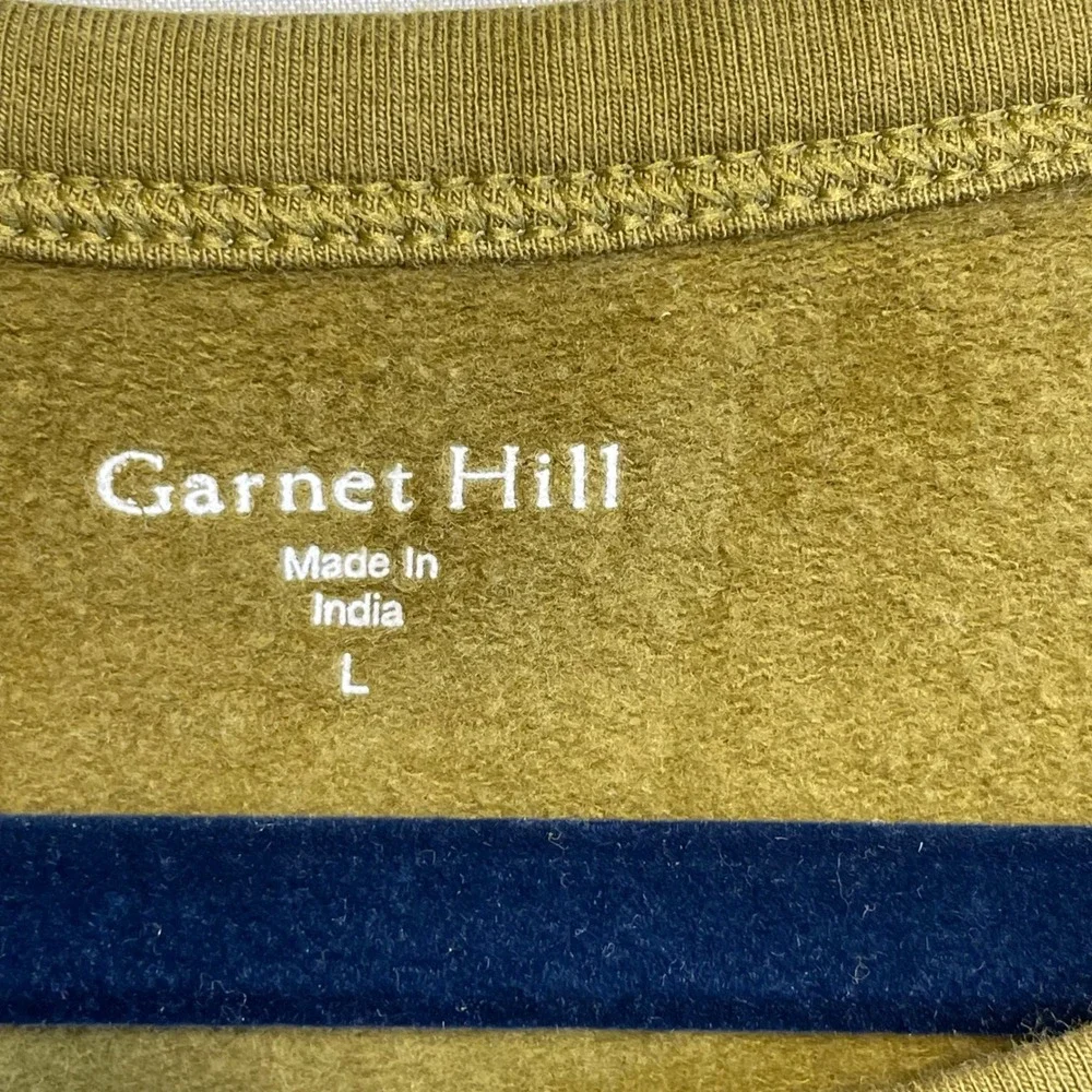 Garnet Hill Khaki Floral Embroidered Top - Picture 3 of 8